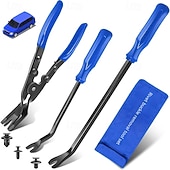 halpa Korjaustyökalut-3-osainen auton verhoilun irrotustyökalusarja, ammattimainen auton klipsipihdit ja kiinnikkeiden irrotustyökalusarja auton ovipaneelien, verhoilun ja muovisten niittien poistoon, tehokas vääntötyökalu säilytyspussilla