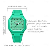 Недорогие Кварцевые часы-Мужчины Кварцевые Крупный циферблат Мода Наручные часы Светящийся Дайвинг Календарь Силикагель Часы