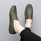 billiga Casual loafers-Herrloafers i läder – bekväma slip-ons för vardagsbruk, kontor och resor