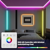 levne Vypínače-Stmívač LED pásků 2,4G RF bezdrátové dálkové ovládání stmívatelný nástěnný stmívač vhodný pro jednobarevné dvoubarevné RGB RGBW RGBCCT LED pásky DC5V-24V 10-50A jednokanálový stmívač