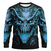  Hombre Animal Gracioso Camiseta Manga Larga Camiseta Impresión 3D Cuello Barco Camisa Moda Básico Casual Diario Calle Azul Piscina Morado Marrón Verano Primavera Ropa S M L XL XXL XXXL