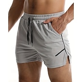 preiswerte Laufshorts-Herren Laufshorts Sportshorts Fitnessshorts Kordelzug Tasche Elastischer Bund Unterteile Lässig Outdoor Urlaub Sommer Schnelltrocknend Leicht Weich Fitnesstraining Aktives Training Übung Normale