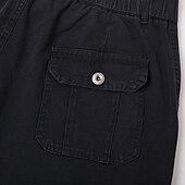 お買い得  クラシック-男性用 カーゴショーツ ショーツ カジュアルショーツ ハイキング ショーツ マルチポケット まっすぐな足 カラーブロック 平織り 耐久性 吸汗性 膝丈 カジュアル 日常 アウトドア ファッション ストリートファッション ブラック ブラウン 伸縮性なし