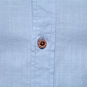 billige Business Casual-Herre Skjorte Linskjorte Sommerskjorte Dresskjorter Skjorte med knapper عادي Virksomhet Formell Svart Navyblå Grønn Kakifarget Langermet Krage Vår sommer Sommer Klær Broderi