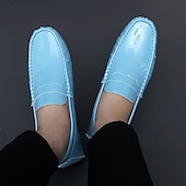 economico Mocassini casual-Per uomo Casual Quotidiano Pelle PU Confortevole Mocassino Rosso marrone Nero Bianco