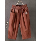 economico Fondi-Per donna Pantaloni capri Pantaloncini Estivi Shorts da Spiaggia Pantaloncini larghi Vacanza Moda Streetwear Lunghezza al polpaccio Vita Alta Semplice Tasca Fascia Elastica Comodità Asciugatura