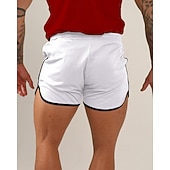 baratos Calções de corrida-Homens Shorts de Corrida Calções atléticos Shorts de Academia Com Cordão Bolsos Cintura elástica Calção Casual Ao ar livre Férias Verão Secagem Rápida Leve Macio Treino de Ginástica Treinamento Ativo