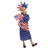  antrekk cosplay barn unisex halloween karneval uavhengighetsdagen / fjerde juli fest forestilling maskerade utkledning