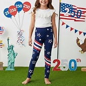  Mädchen 3D Grafik Flagge Hose Leggings 3D-Druck Frühling Herbst Streetwear Basic Kinder 4-12 Jahre Lässig Täglich Outdoor Schlank