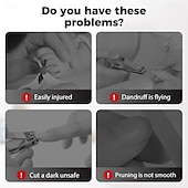 Недорогие Личный уход и здоровье-Электрические кусачки для ногтей 2-в-1, модернизированные электрические кусачки для ногтей со светодиодной подсветкой, электрическая пилка для ногтей с 3 регулируемыми скоростями для шлифовки и