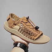 economico Infradito da Vacanza-sandali da uomo color cuoio con cinturini regolabili, traspiranti e comodi, ideali per attività estive all'aperto e vacanze