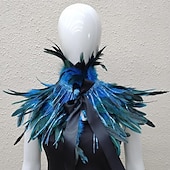 Χαμηλού Κόστους αξεσουάρ-Καρναβάλι 2026 Ρίο Καρναβάλι Σαμπά Αξεσουάρ Γυναικείου Ουράνιου Φτερού Κάπα με Σειρές Παγιέτας Πολύχρωμο Φτερό Ώμου Σα Shawl με Κορδέλα Δεσίματος Κοστούμι Επίδειξης Φεστιβάλ Βραζιλίας