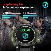 baratos Smartwatch-Relógio inteligente Lokmat Attack Pro de 1,32 polegadas com Bluetooth, chamadas, pedômetro, lembrete de chamadas e rastreador de atividades, compatível com Android e iOS, unissex, longa duração da bateria, chamadas em modo mãos-livres, à prova d'água IP68
