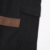 cheap Cargo Pants-Men's Cargo Pants Cargo Trousers Corduroy Pants Work Pants Suede Pants Patchwork Multi Pocket Straight Leg Plain Moisture Wicking Breathable Full Length Outdoor Daily Fashion Retro Vintage Black Blue