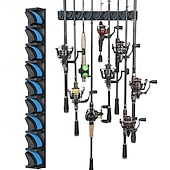 Χαμηλού Κόστους Αποθήκευση &amp; Οργάνωση-Επιτοίχια βάση για καλάμια ψαρέματος, επιτοίχια βάση για καλάμια ψαρέματος και εξοπλισμό ψαρέματος για οργάνωση αλιευτικού εξοπλισμού