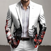 economico Blazer Stampati da Uomo-Per uomo Grafico Giacca blazer Cappotto Confortevole Traspirante Artistico Casual Quotidiano Abbigliamento da sera Stampa 3D Bottoni Multi-tasche Primavera Autunno &amp; Inverno Dentellato Manica Lunga
