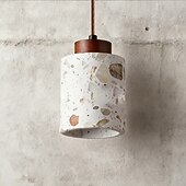 رخيصةأون تصميم الأسطوانة-12 cm تصميم الجزيرة أضواء معلقة حجر طلاء ملون معاصر 110-240 فولت