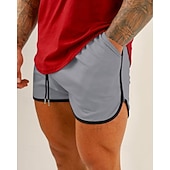 baratos Calções de corrida-Homens Shorts de Corrida Calções atléticos Shorts de Academia Com Cordão Bolsos Cintura elástica Calção Casual Ao ar livre Férias Verão Secagem Rápida Leve Macio Treino de Ginástica Treinamento Ativo