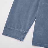 olcso Alkalmi Henley póló-Férfi Henley ing 100% Cotton Acid Wash ing Póló póló Hosszú ujj Régies (Vintage) Retró Alkalmi Régies stílus Kimosva Henley Hétköznapi Tavasz Ősz Minden évszak Sötétbarna Fekete Rózsaszín Henley póló