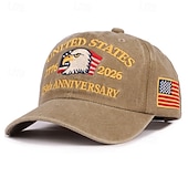 abordables Accesorios-Gorra de Béisbol Águila Bandera estadounidense Retro Antiguo Herencia Patriótico 1776-2026 para Unisexo Adulto Impresión 3D  para Día de la Independencia 4 de julio Exterior Casual Diario Desfile