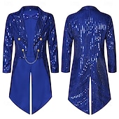 voordelige Bovenkleding-St. Patrick 2026 Punk &amp; Gothic Middeleeuws Jas Jack Rok Lange Mouwen Prins Elf Edelman Pailletten Kostuum Voor heren Koninklijk Stoompunk Halloween Carnaval Maskerade Evenement / Feest Maskerade