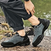 economico Sneakers Casual-scarpe da ginnastica sportive grigie da uomo, tomaia in mesh traspirante, suola ammortizzante, stile sportivo moderno, adatte per camminare, viaggiare e abbigliamento casual