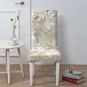 levne Potah na jídelní židli-Voděodolný potah na jídelní židli, potah na stoličku, potah na židli s geometrickým potiskem, polyesterové potahy