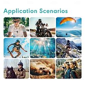 Недорогие Экшн-камера-Экшн-камера 4K (с поддержкой Wi-Fi), спортивная видеокамера, видеорегистратор для велосипеда, нагрудная камера, головная камера и камера для дайвинга.