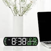 olcso Okos dekoratív lámpák-Hordozható LED digitális ébresztőóra rezgő és villogó riasztásokkal a mély alváshoz és az emlékeztető igényekhez