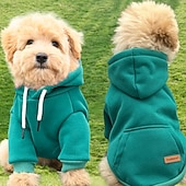 cheap Hoilday-St.Patrick's Day Dog Sweaters for Small Dogs, Fall Warm Dogs Boy Clothes Sweater, Medium Puppy with Pocket Fleece for Small Dog Girl Winter Hoodie Pet Clothes, Pet Supplies Red