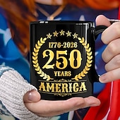 voordelige Mokken &amp; Bekers-Mok ter ere van het 250-jarig bestaan van de Verenigde Staten, patriottisch cadeau, keramische koffiemok ter gelegenheid van het 250-jarig jubileum, 1776-2026 Amerika 250, cadeau voor