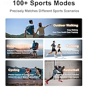 abordables Montres connectées-iMosi YK16 Montre intelligente 1.7 pouce Montre connectée avec appels Bluetooth Podomètre Rappel d'appel Moniteur d'Activité Compatible avec Android iOS Unisexe Longue Veille Appels Mains Libres