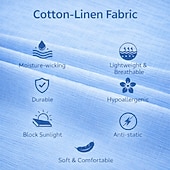 رخيصةأون تي شيرتات قطن ولين-رجالي تي الأعلى تي شيرت كتان كم قصير V رقبة الصيف سهل موضة مصمم أساسي ناعم عطلة كاجوال / يومي شاطئ أزرق فاتح أبيض زهري تي شيرت للرجال