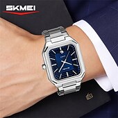 economico Orologi al quarzo-SKMEI Da uomo Orologio al quarzo Minimalista Moda Casual Affari Calendario Impermeabile Ora mondiale Decorazione Acciaio Guarda