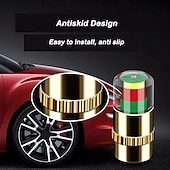 olcso Járműszolgáltatás-4 db gumiabroncsnyomás-ellenőrző szelepszár-sapka, 2,4 bar 36 psi autó gumiabroncsnyomás-ellenőrző érzékelő kijelző 3 színű szemriasztással, univerzális szelepszár-sapkák autókhoz