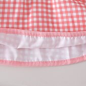 voordelige Sets-Voor meisjes 3D Ruitjes T-shirt &amp; rok Roze Mouwloos Andere prints Zomer Casual Peuter 1-5 jaar Strakke ronde hals Buiten