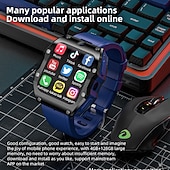 tanie Smartwatche-Lokmat appllp 3 max smartwatch 2,02 cala 4G LTE komórkowy smartwatch telefon krokomierz przypomnienie o połączeniach monitor aktywności kompatybilny z Androidem, iOS, GPS unisex, połączenia bez użycia rąk, sterowanie multimediami ipx-4 55 mm