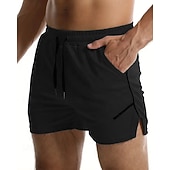 preiswerte Laufshorts-Herren Laufshorts Sportshorts Fitnessshorts Kordelzug Tasche Elastischer Bund Unterteile Lässig Outdoor Urlaub Sommer Schnelltrocknend Leicht Weich Fitnesstraining Aktives Training Übung Normale