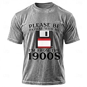  Tricou bărbați din amestec de bumbac spălat, vă rog să aveți răbdare cu mine, sunt din anii 1900, grafică cu dischetă, retro, vintage, gri, îmbrăcăminte, m, l, xl, xxl, xxxl
