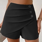 economico Pantaloncini corti-Per donna Shorts Pantaloncini Estivi Shorts da Spiaggia Vacanza Moda Casual Quotidiano Corto Misura del girovita medio Tinta unica Cerniera Elastico in vita Fibbia Comodità Asciugatura Rapida Morbido