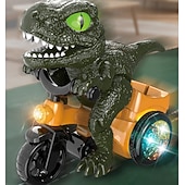 abordables Luces decorativas-Juguetes de dinosaurio con luces, juguete para niños pequeños de 3 a 4 años, juguete de dinosaurio en movimiento, juguete de dinosaurio eléctrico para niños de 3 a 5 años, regalos de cumpleaños