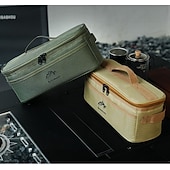  Camping Cookware Storage Bag, Portable Outdoor Kitchen Organizer for Pots, Bowls, Utensils & Cutlery, Multifunction Camping Gear Carry Bag with Protective Padding