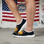 levne Pánské boty-Hlavní město USA 250. výročí Pánské patriotické grafické tenisky - lehké prodyšné slip-on volnočasové boty chůze s potiskem americké vlajky pro průvody cestování streetwear a každodenní použití