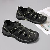 お買い得  アウトドアサンダル-メンズブラウンハイキングサンダル、レースアップ調節可能デザイン、耐久性のあるトラクションアウトソール、トレッキング、釣り、夏用機能アウトドアスタイル