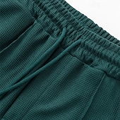 cheap Casual Shorts-Men's Waffle Waffle Shorts Shorts Casual Shorts Plain Textured Plain Solid Quick Dry Knee Length Casual Outdoor Beach Vacation Fashion Blue Black Micro-elastic