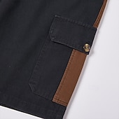 economico Classico-Per uomo Pantaloncini cargo Pantaloncini da esterno Pantaloncini casual Pantaloncini da Escursionismo Patchwork Multi-tasche Gamba Dritta Blocco di colori Tinta unita Indossabile Traspirante Corto