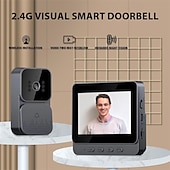Χαμηλού Κόστους Συστήματα Ενδοεποικινωνίας Θυροτηλεόρασης-ασύρματο οπτικό κουδούνι πόρτας με οθόνη 4,3 ιντσών IPS οθόνη 2,4g ασύρματο έξυπνο βίντεο υψηλής ευκρίνειας ing intelnt κουδούνι πόρτας για βίλα, γραφείο, διαμέρισμα