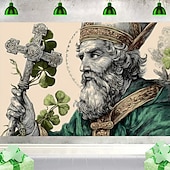 cheap Wall Tapestries-St. Patrick's Day Tapestry Banners Blanket Elf Shamrock Cute Romantic 3D Bedroom Living Room Dorm Teens Room College Dorm Wall Porch Home Decor