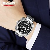 ieftine Ceasuri Quartz-SKMEI Bărbați Ceasuri de cuarț Minimalist Cadran mare Modă Afacere Luminos Calendar IMPERMEABIL Decorațiuni Oţel Uita-te