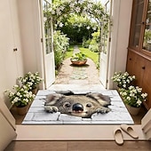 abordables Portes-Tapis d'entrée à motif animalier, illusion d'optique 3D, impression 2D à plat.